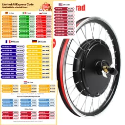 20" 48V 1000W Front/Rear Wheel Conversion Ki Powerful Hub Motor Kit with SW-810LED Display
