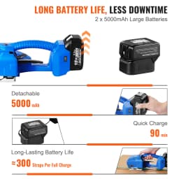 SucceBuy Automatic Electric Strapping Machine Portable Powered Banding Tool for 0.35"-0.63" PP PET Straps Packaging Box Pallet