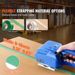 SucceBuy Automatic Electric Strapping Machine Portable Powered Banding Tool for 0.35"-0.63" PP PET Straps Packaging Box Pallet
