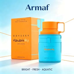 Armaf Odyssey Mandarin Sky EDP 100ml Unisex Fragrance Limited Edition Fresh Mandarin Citrus Woody Scent Long Lasting Eau De Parfum Perfume Spray