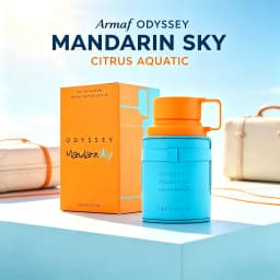 Armaf Odyssey Mandarin Sky EDP 100ml Unisex Fragrance Limited Edition Fresh Mandarin Citrus Woody Scent Long Lasting Eau De Parfum Perfume Spray