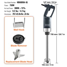 SucceBuy 16" Commercial Immersion Blender Heavy Duty Hand Mixer Multi-Purpose Portable Mixer for Soup Smoothie Puree Baby Food