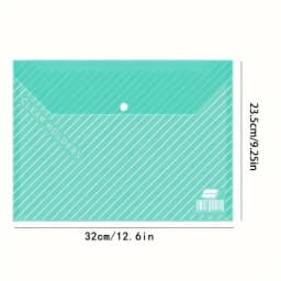 5 Foldable File Bags with Mixed Colors, Simple and Foldable, Transparent Folder, Suitable for Offices, Schools, and Homes