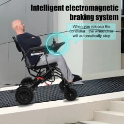 Walker Walking Aid, Electric Wheelchair,Lightweight Electric Wheelchair for Adults, Portable Wheelchair with 500W Motors,12 Mi