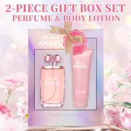 Eau De Parfum Spray and Body Lotion Gift Set Women's Fragrance Sets 3.4 Oz EDP Spray 2.8 Oz Body Cream Shine Angel 2 Pcs Gifts