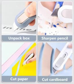 6 Boxes Portable Box Cutter, Retractable Multifunctional Cute Knife for Office, Home, Crafts, Carton, Cardboard, Paper, DIY