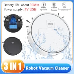 Robotic Vacuum 3-in-1 Cleaner With Integrated Home Sweeping, Mopping Cleaning USB Charging Vacuum Cleaner 1000Pa for Home Floor