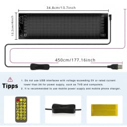 Huge Bright Devil Eyes LED Light Demon's Eye Programmable Scrolling LED Sign Flexible Screen for Store and Car Displays