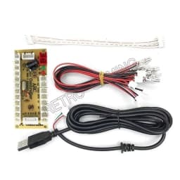 PC USB Zero Delay Encoder Circuit Board Kit Led Push Button Joystick 2.8mm 4.8mm 5Pin Cable For Raspberry Pi 4 Arcade DIY