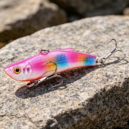 1 PCS 7 CM / 17.8g Winter Hard Sea Fishing Lure VIB 3D Bait Eyes The Swivel Diving Jig Wing Wobbler Pesca Crank Lures Swimbait