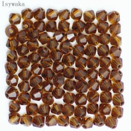 Isywaka Red Half AB 100pcs 4mm Bicone Austria Crystal Beads Charm Glass Beads Loose Spacer Bead for DIY Jewelry Making