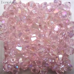 Isywaka Red Half AB 100pcs 4mm Bicone Austria Crystal Beads Charm Glass Beads Loose Spacer Bead for DIY Jewelry Making