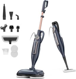 INSE VM6 Steam Mop Cleaner with Rotating Mop Pad 1300W Powerful Floor Steamer 10 in 1 Lightweight Spin Mop for Home Hardwood Laminate Tile