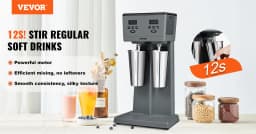 VEVOR Milk shake 375W x 2 Maker Electric Milkshake Machine Commercial Double Heads Drink Mixer Blender