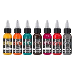 KVM 1oz (30ml) 7/14 Colors Professional Tattoo Ink for Body Art Natural Plant Micro Pigment Permanent Tattoo Ink for Body Paint