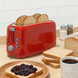 4 Slice Extra Long Slot Toaster with 6 Browning Levels & Defrost/Reheat Functions