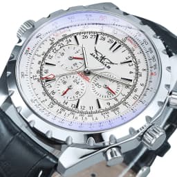 JARAGAR Fashion Sports Automatic Mechanical Watch for Men Multifunctional Small Dials Leather Steel Strap Business Mens Watches
