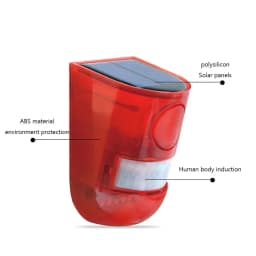 Motion Sensor Alarm Waterproof Solar Infrared Motion Sensor Alarm Remote Control Multifunctional Portable for Home Outdoor