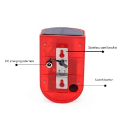 Motion Sensor Alarm Waterproof Solar Infrared Motion Sensor Alarm Remote Control Multifunctional Portable for Home Outdoor