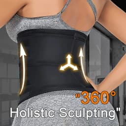 Adjustable Waist Trainer for Women, Double Belts Neoprene Corset with Zipper, Workout Cincher for Tummy Control & Back Support