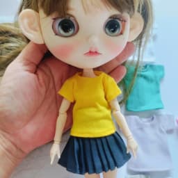 Handmade Cute Base Shirt T-Shirt for 1/6 Blyth Momoko Obistu Licca Ob24 FR Dolls 100% Brand New Doll Accessories