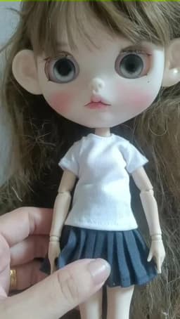 Handmade Cute Base Shirt T-Shirt for 1/6 Blyth Momoko Obistu Licca Ob24 FR Dolls 100% Brand New Doll Accessories