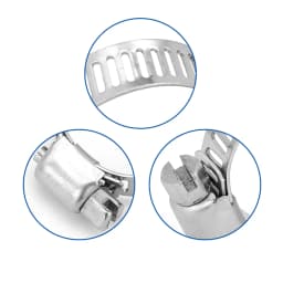 NINDEJIN 3-10pcs hose clamp adjustable 6-311mm Stainless Steel worm gear hose clip hose lock for water pipe plumbing