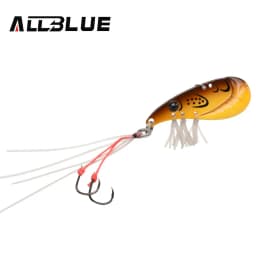 ALLBLUE Crazy Shrimp 7g 14g Metal VIB Sinking Blade Spoon Fishing Lure Bass Artificial Bait With Jig Assist Hook Rubber Skirt