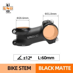 UNO Ultralight Bike Stem 7 17 Degree MTB Road Bicycle Stem 31.8mm 60/70/80/90/100/110/120/130mm Mountain MTB Bicycle Power Parts