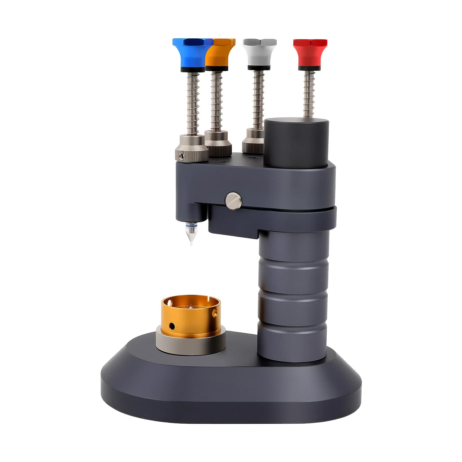 4-Pin Watch Hand Installation Tool Precision Press Fit Setter Watch Repair Tools for 2035/2824/3135 Movements w/ 4 Steel Tips
