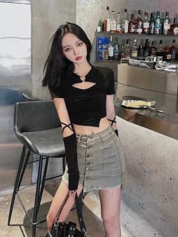 High Street Short Sleeve T-shirt Women Harajuku Summer Hollow Out Slim Design Ins Korean Style Above Navel Cropped Top All-match