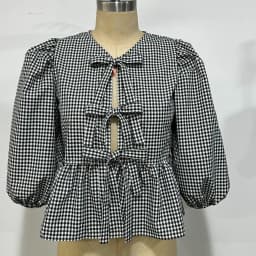 Women Y2K Peplum Tops Puff Short Sleeve Tie Up Blouse Shirt Summer Going Out Cute Babydoll Top Ruffle Hem Y2k Tops