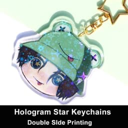 Custom Keychains Cartoon Llavero Photo Customized Anime Transparent Charm Hologram Clear Acrylic Personalized Key Rings for Gift