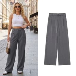 Willshela Women Fashion Solid Front Zipper Straight Pants Vintage High Waist Full Length Female Chic Lady Trousers