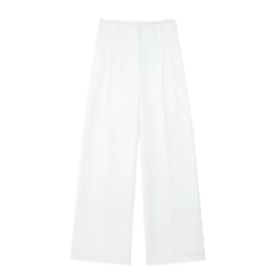HH Women 2 Piece Set Halter Neck Single-Breasted Pocket Sleeveless Halter Vest Tops+High Waist Zipper Pockets Wide Leg Pant