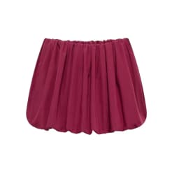 Women's Balloon Mini Skirt, Mid Elastic Waist, Voluminous Hem, Female Skirts, Fashion