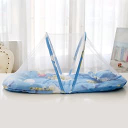 New Mosquito Net with Cushion for Baby Household Installation Free Foldable Protectors Bedroom Sleeping Breathable Bed Tent Home