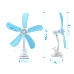 3-in-1 220V Multifunction Electric Fan 8W 5 Leaves Mute Wall Hanging Clip Fans Foldable Holder Air Fan US/EU Plug