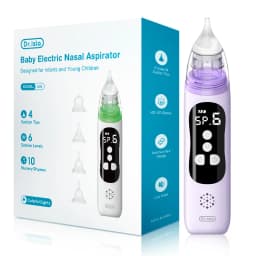 MAMIJOY Baby Electric Nasal Aspirator Nose Suction Device with Food Grade Silicone Mouthpiece 6 Suction Modes and Soothing Music