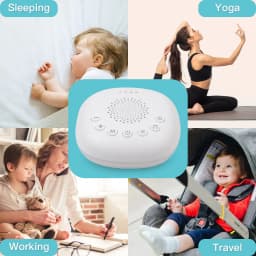 White Noise Sound Machine with 24/20 Soothing Sounds Sleep Aid for Babies Kids Adults Rechargeable Night Light Newborn Gifts