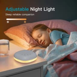 White Noise Sound Machine with 24/20 Soothing Sounds Sleep Aid for Babies Kids Adults Rechargeable Night Light Newborn Gifts