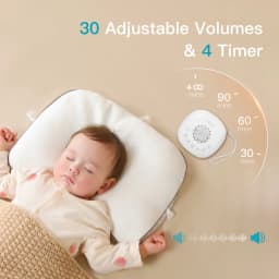 White Noise Sound Machine with 24/20 Soothing Sounds Sleep Aid for Babies Kids Adults Rechargeable Night Light Newborn Gifts