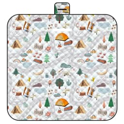 150*200CM Portable Picnic Mat Outdoor Foldable Thicken Beach Mat Moisture-proof Waterproof Camping Blanket Baby Activity Mat