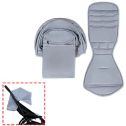 175 Stroller Accessories Canopy Cover Seat Cushion Compatible With Babyzen YOYO Cover Seat Mattress With Back Zipper Pocket