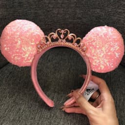 Disney Mickey Ear Headband Plush Sequin Headband For Adult Kids Women Girls Disneyland Cosplay Party Accessories Birthday Gift