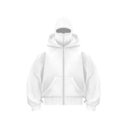 Men and women Balaclava Y2K Gothic Harajuku winter new item double hooded sweatshirt men's hooded mask zipper sportswear