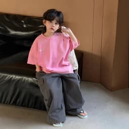 Boys T-shirt 2026 Spring and Summer New Childrens Clothing Korean Style Boys and Girls Retro Design Sense Do Old Cut T-shirt