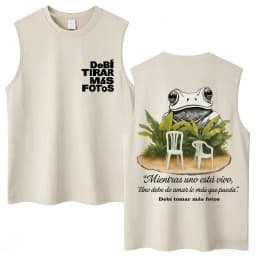 Washed Rapper Bad Bunny Tank Tops Debi Tirar Mas Fotos DTMF World Tour Aesthetic Vests Men Women Hip Hop Cotton Sleeveless Tees