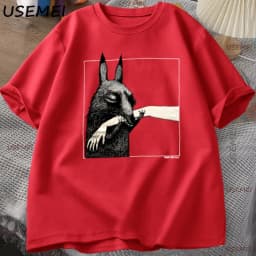 Funny Creature Bite Hand T Shirt Animal Lover Tshirt Crewneck Cotton Short Sleeve Tshirt Man Clothes Streetwear Loose Tees