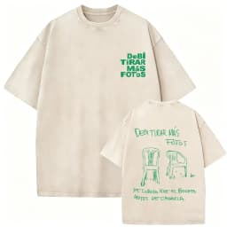 Rapper Bad Bunny Vintage Washed T-shirt Debi Tirar Mas Fotos DTMF World Tour T Shirt Men's Hip Hop Fashion High Quality T-shirts